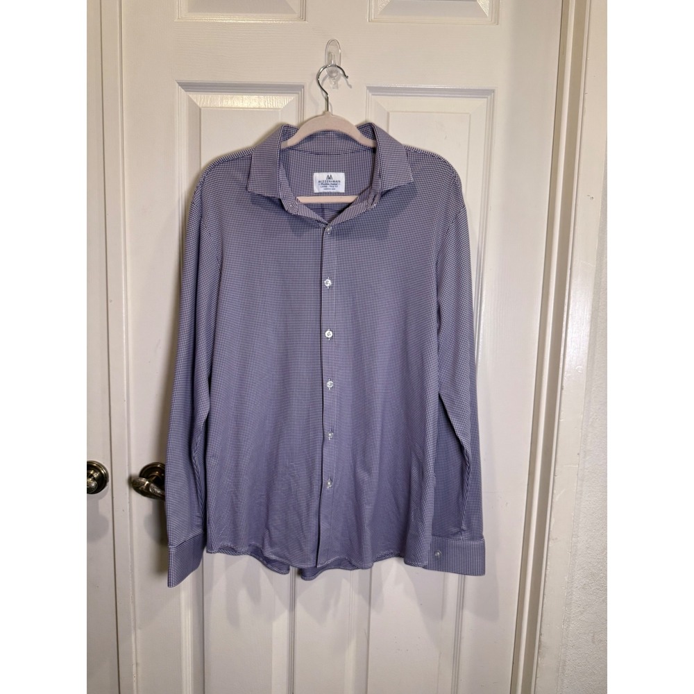 Mizzen+Main Mens Trim Fit Gingham Button Down Shirt‎ American Made Size Large